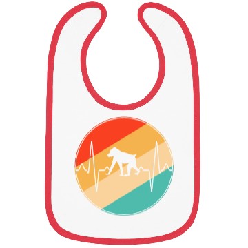 Discover monkey retro heartbeat Bibs