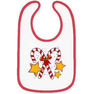 Discover Christmas candy cane for holidays Bibs
