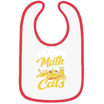Discover I love math and cats - mathematical Bibs