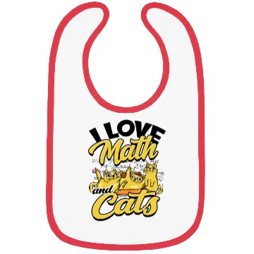 Discover I love math and cats - cats Bibs