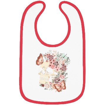 Discover Butterfly Flowers Skull Nature Bibs