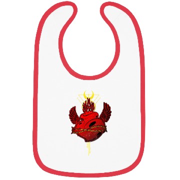 Discover Flames Heart T Tattoo Street Style Bibs