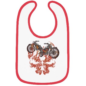 Discover Motorcycle Grim Skull Biker Flame Bibs