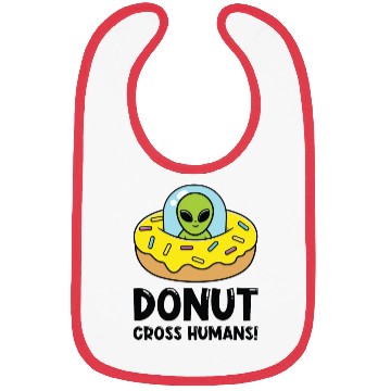 Discover Space Area 51 Donut UFO Cute Alien Head Bibs