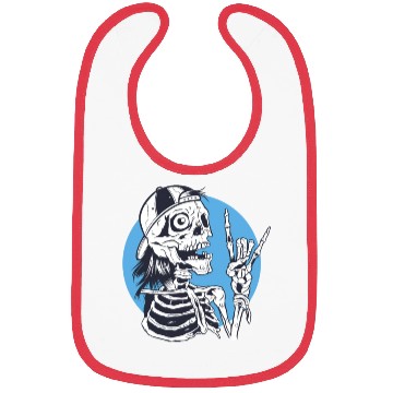Discover Skeleton rock and roll cartoon Bibs