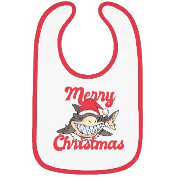 Discover Cute Shark Cheeky In The Ocean For Christmas X-mas Bibs