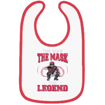 Discover Baseball Catcher The Man The Mask The Legend Baseb Bibs