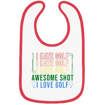 Discover I Love Golf Golfer Bibs