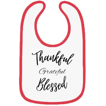 Discover Thankful Grateful Blessed Bibs
