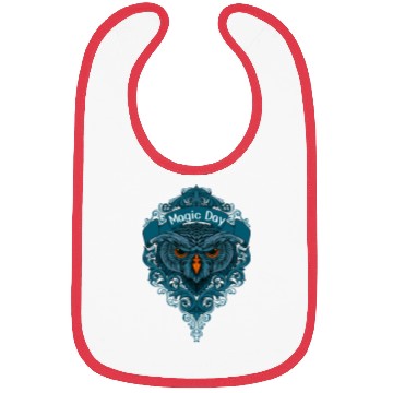 Discover Dark Magicial Owl Head Ornament Magic Day Bibs