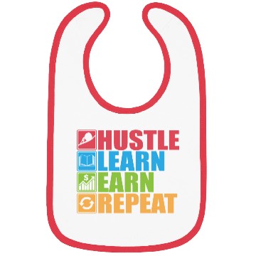 Discover Hustle Learn Earn Repeat Hustler Success Motivatio Bibs