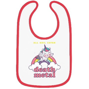Discover Unicorn On Cloud Death Metal Bibs