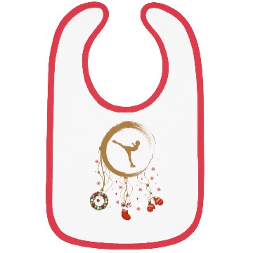 Discover Winter dreamcatcher Christmas Figure skating Bibs