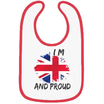 Discover I m British and proud -nation pride flag Bibs