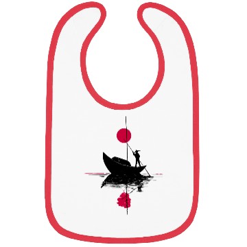 Discover Abstract сard with chinese landscape Bibs