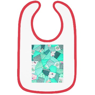 Discover Green Baby Patchwork Sarilmak Pattern Teddy Bear Bibs