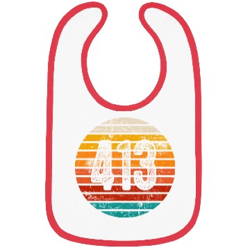 Discover Distressed Vintage Sunset 413 Area Code Bibs
