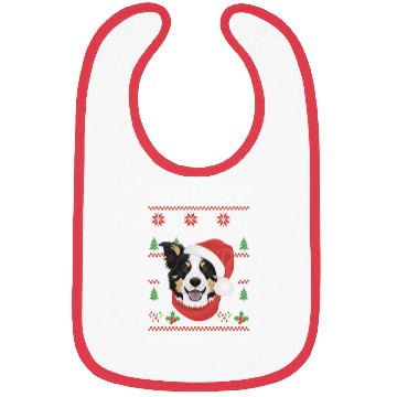 Discover Border Collie Merry Christmas Bibs