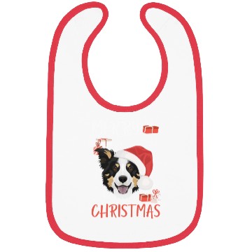 Discover Border Collie Merry Christmas Bibs