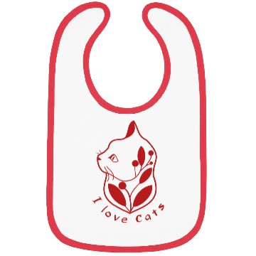 Discover I love cat Bibs