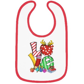 Discover Love Teacher Math Christmas Teacher Life Matching Bibs