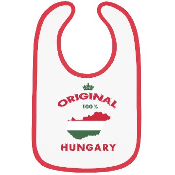 Discover Hungary original 100% flag design Bibs