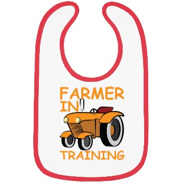 Discover Funny Tractor Boy Farmer In Training Bibs