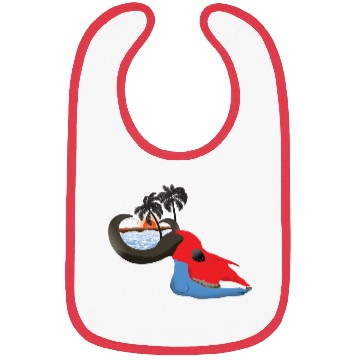 Discover buffalo skull colorful Bibs