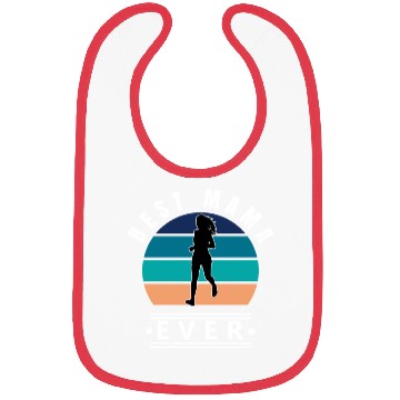 Discover Best Mama Ever Jogging Retro Sunset Bibs