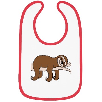 Discover Tired sloth sleeping cartoon Bibs