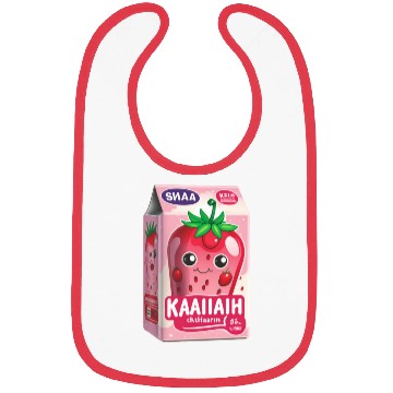 Discover Strawberry Milk Kawaii Bibs