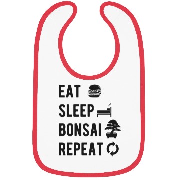 Discover Funny Bonsai Planting Quote Eat Sleep Bonsaitree Bibs
