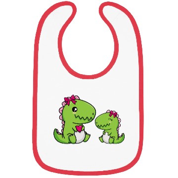 Discover Big sister brother dino siblings boy girl heart Bibs