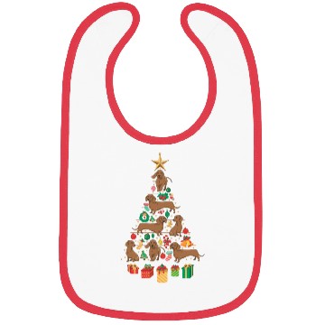 Discover Dachshund Christmas Tree Bibs