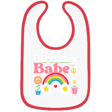 Discover Pastel Daisy Rainbow Birthday Girl Bibs