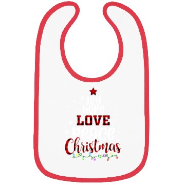 Discover Joy Hope Love Peace Christmas Red Buffalo Plaid Bibs