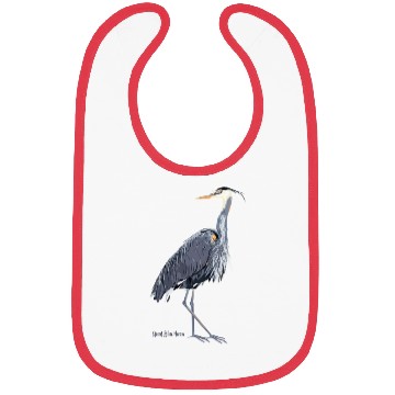 Discover Heron Art Birder Wildlife Bird Watching Bibs