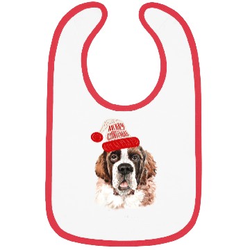 Discover Black Base Saint Bernard Christmas Gift for Dog Bibs