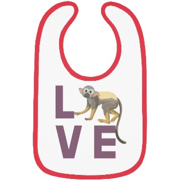 Discover Squirrel monkey love Bibs