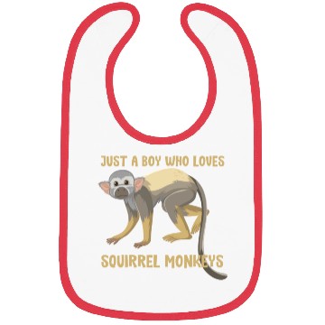 Discover Just a boy who loves squirrel monkeys Bibs