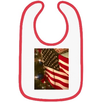 Discover Patriotic Christmas US Flag And Christmas Tree Bibs