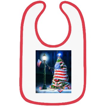 Discover Patriotic Christmas US Flag With Christmas Bibs