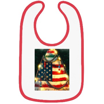 Discover Patriotic Christmas Christmas Tree US Flag Bibs
