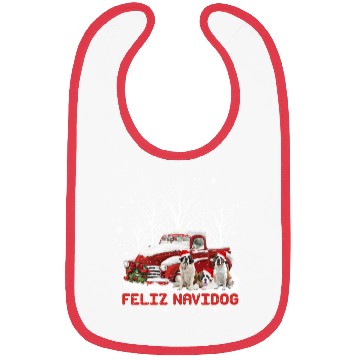 Discover Feliz Navidog Saint Bernard Christmas Dog Lovers Bibs