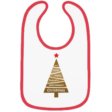 Discover Minimalist Copper Brown Christmas Pine Bibs