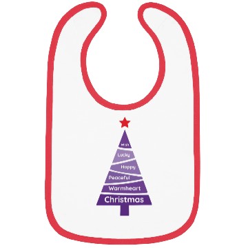 Discover Minimalist Mauve Purple Christmas Pine Bibs