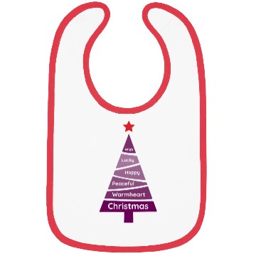 Discover Minimalist Dark Orchid Purple Christmas Pine Bibs