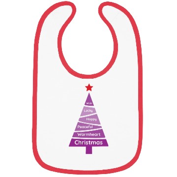Discover Minimalist Fandango Purple Christmas Pine Bibs