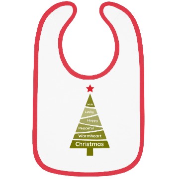 Discover Minimalist Lime Green Christmas Pine Bibs