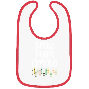 Discover Draw Paint Create - art teacher gift Bibs